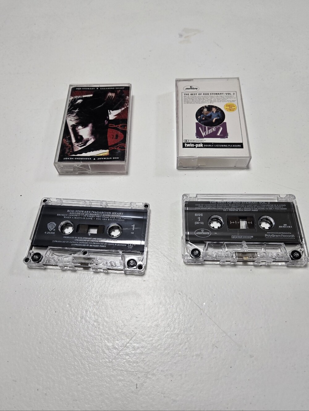 Vintage Clear Cassette Tape Black Reels Rob Steward Vagabond Best Of Rob Stewart